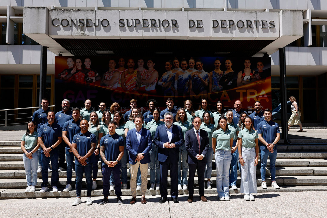 MADRID, 16/07/2024.-Vista de la presentación en el Consejo Superior de Deportes (CSD) del equipo olímpico de Gimnasia para los juegos de Paris 2024.-EFE/ Rodrigo Jiménez