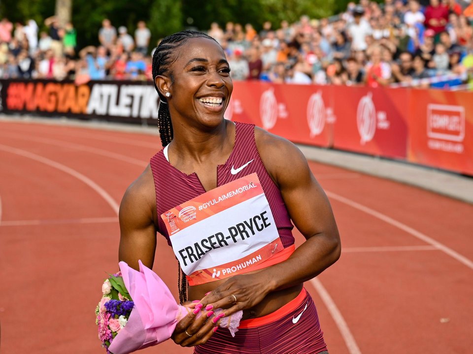 Shelly-Ann Fraser-Pryce celebra una victoria. EFE/EPA/Tamas Vasvari/Archivo