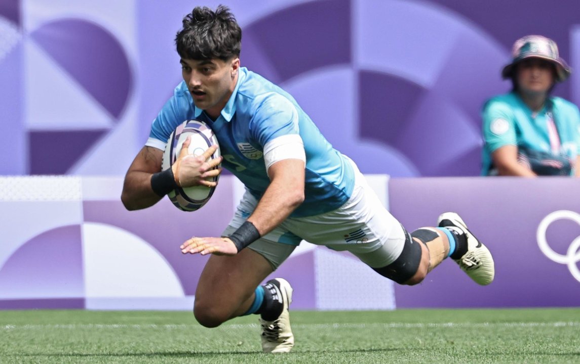 El uruguayo Bautista Basso, durante el partido ante Estados Unidos. EFE/EPA/CHRISTOPHE PETIT TESSON