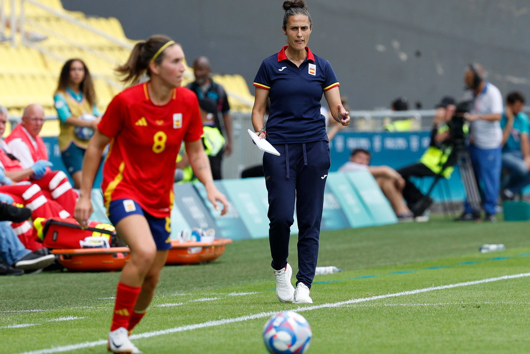 Montse Tomé, durante el partido. EFE/ Miguel Toña