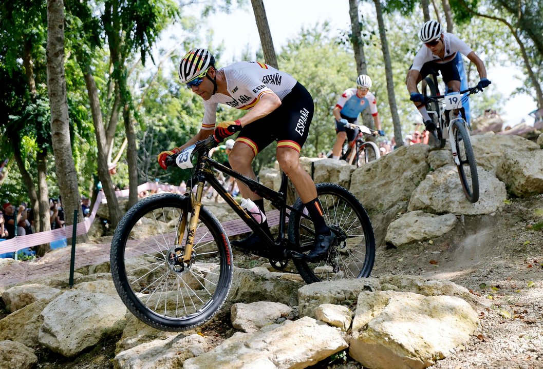 El español David Valero, décimo clasificado en la prueba olímpica de bicicleta de montañaEFE/EPA/TOLGA AKMEN