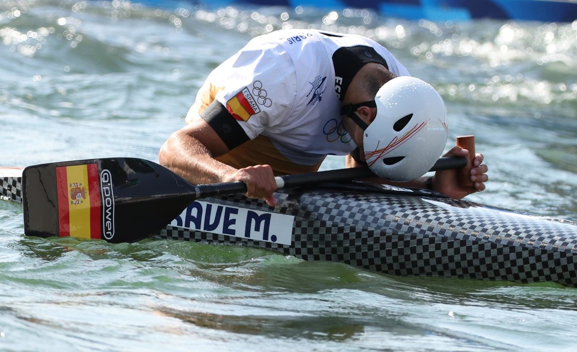 El catalán Miquel Travé ha concluido en la quinta plaza en la final de C1 de piragüismo eslalon en Vaires-sur-Marne, Francia. EFE/EPA/ALI HAIDER