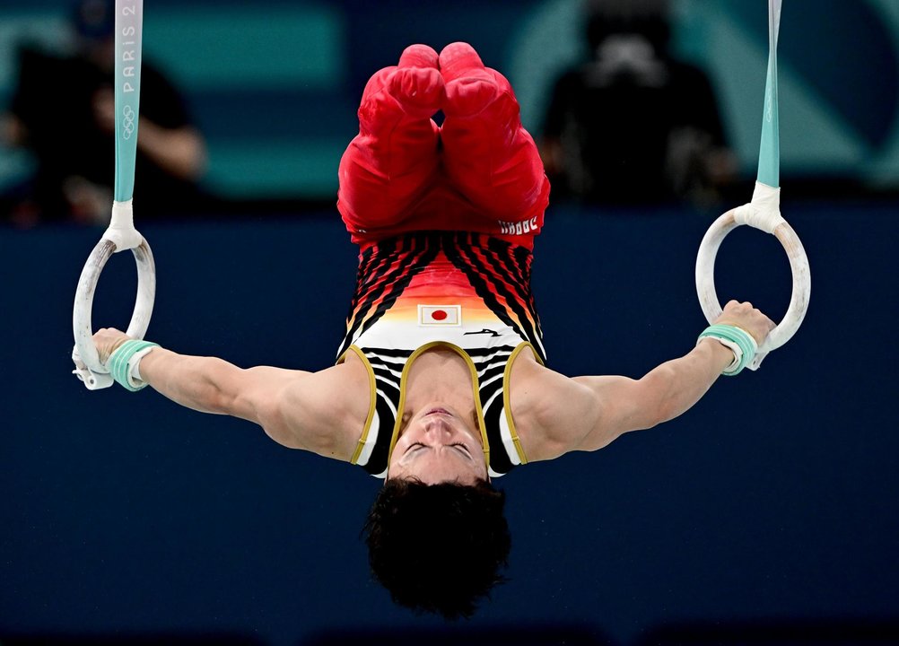 Shinnosuke Oka, de Japón, en el Bercy Arena en París, Francia. EFE/EPA/CHRISTIAN BRUNA