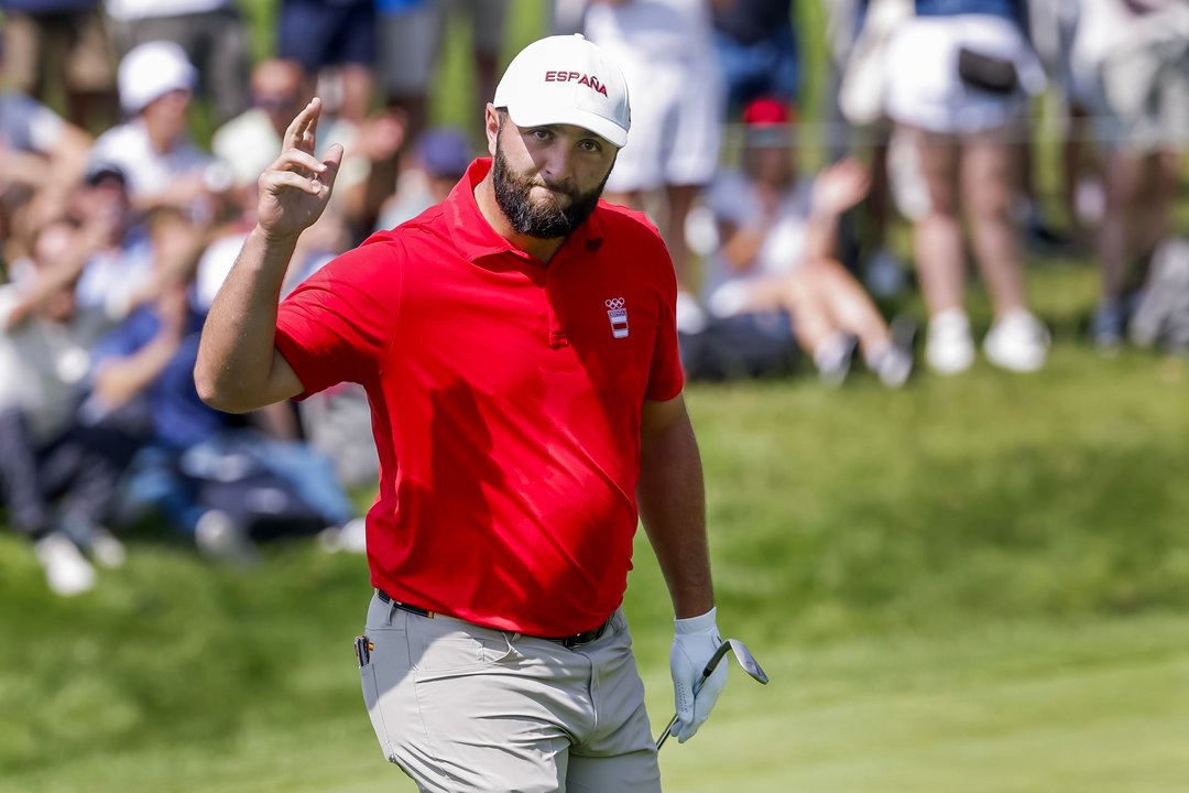 El español Jon Rahm en París 2024 vive su primera cita olímpica en Guyancourt, Francia. EFE/EPA/ERIK S. LESSER