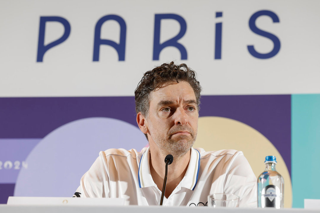 El exjugador de baloncesto español Pau Gasol, durante una rueda de prensa en el MPC.EFE/ Miguel Toña