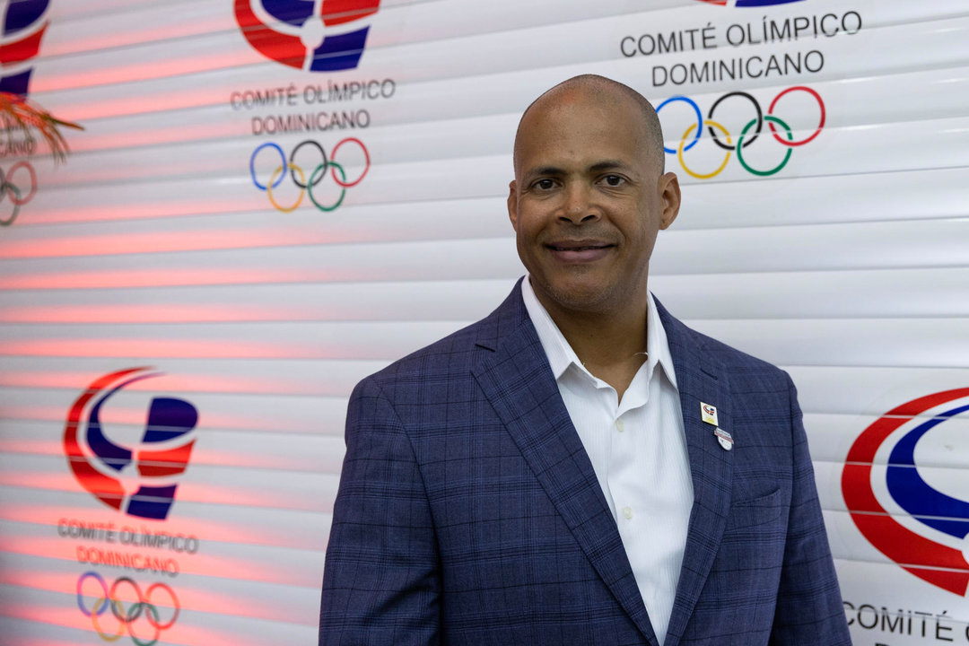 Fotografía del 4 de julio 2024 del puertorriqueño Félix Sánchez posando durante un evento, en Santo Domingo (República Dominicana). EFE/ Orlando Barría