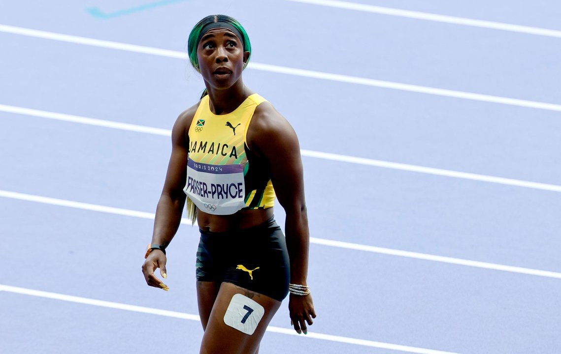 La jamaicana Shelly-Ann Fraser-Pryce en Saint Denis, Francia. EFE/EPA/RONALD WITTEK