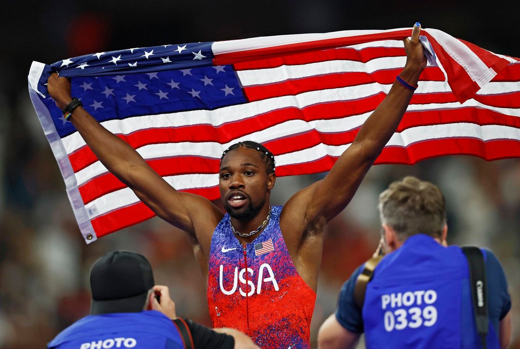 El estadounidense Noah Lyles en el Stade de France en Saint Denis, Francia. EFE/EPA/YOAN VALAT