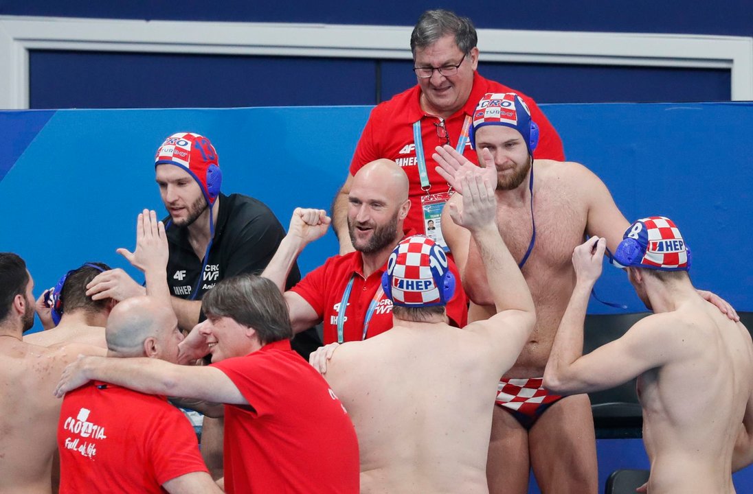 La selección croata de waterpolo. EFE/EPA/YURI KOCHETKOV/Archivo