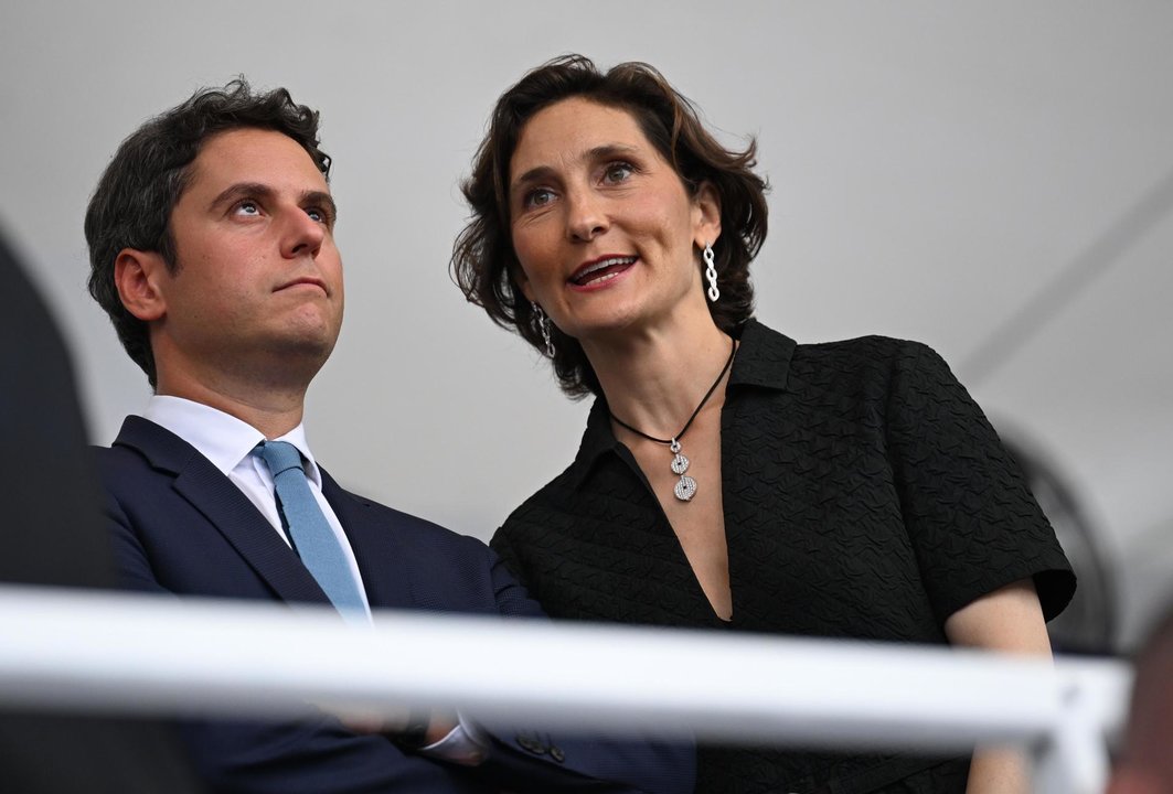 La ministra francesa de Deportes, Amelie Oudea Castera, durante la ceremonia de apertura de los Juegos Olímpicos de París 2024. EFE/EPA/Joel Marklund/POOL